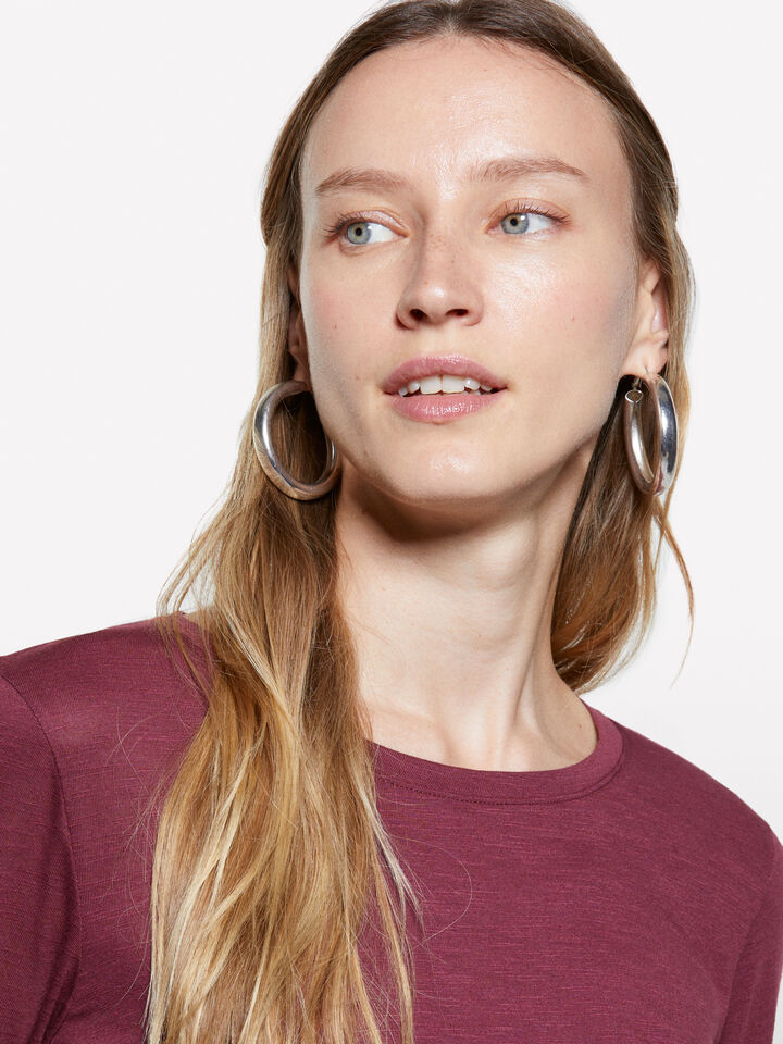 T-shirt bordeaux a maniche lunghe - t-shirt a manica lunga da donna - Bordeaux | Sisley image number 4